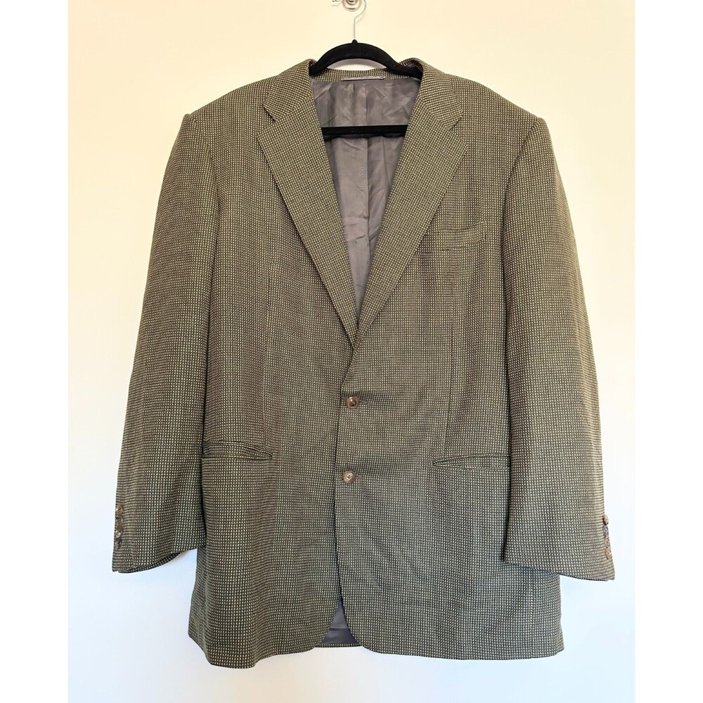 Ermenegildo Zegna Neiman Marcus 100% Wool Yellow Gray Sport Coat Blazer IT 58